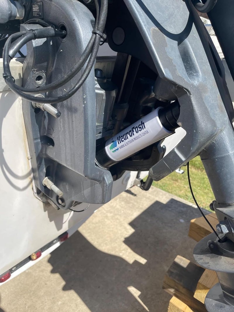 HeuroFosh 23TS 𝐎𝐮𝐭𝐛𝐨𝐚𝐫𝐝 𝐓𝐫𝐚𝐧𝐬𝐨𝐦 𝐒𝐚𝐯𝐞𝐫 Wedge Support Fits 3-Ram Trim/Tilt Systems with Steering Cylinders Stabilizer Stop Clips - Image 2