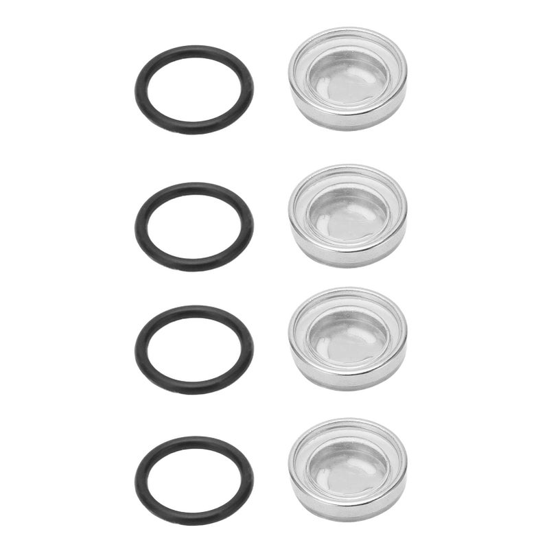 Kodrily 4Pcs Brake Sight Glass 18mm Master Cylinder Sight Glass Lens Master Cylinder Reservoir Sight Glass Gasket Kit for Scooter ATV Dirt Bike Motorcycle Scooter - Image 3