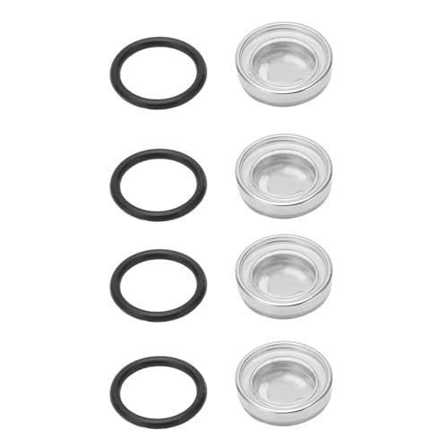 Kodrily 4Pcs Brake Sight Glass 18mm Master Cylinder Sight Glass Lens Master Cylinder Reservoir Sight Glass Gasket Kit for Scooter ATV Dirt Bike Motorcycle Scooter - Image 1