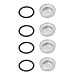 Kodrily 4Pcs Brake Sight Glass 18mm Master Cylinder Sight Glass Lens Master Cylinder Reservoir Sight Glass Gasket Kit for Scooter ATV Dirt Bike Motorcycle Scooter - Image 2