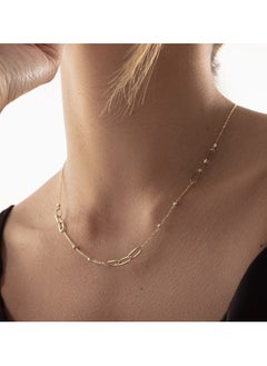 Real Gold Paper Clip Necklace