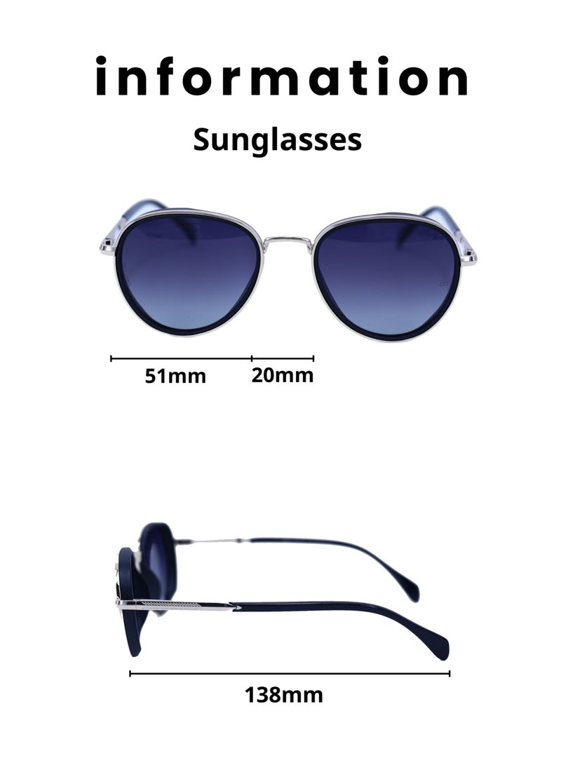 بالينو نظارة شمسية بإطار دائري - تصميم كلاسيكي وأنيق يناسب جميع الإطلالات | حماية 100% من الأشعة فوق البنفسجية UV | عدسات مقاومة للخدوش وعالية الجودة - Image 3