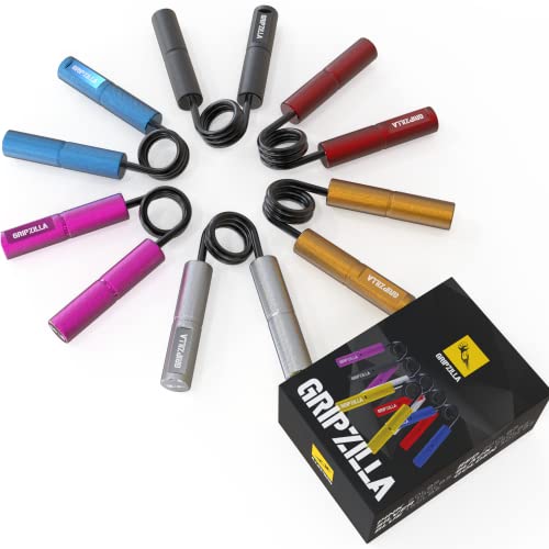 GRIPZILLA Grip Strength Trainer 50-300lb, Hand Gripper Strengthener Workout Kit,Metal No Slip Heavy Duty Hand Strengthening Device, Forearm Exerciser and Wrist Strengthener (6Pack,50-300lb,Pink+Silver+Blue+Red+Yellow+Black) - Image 2
