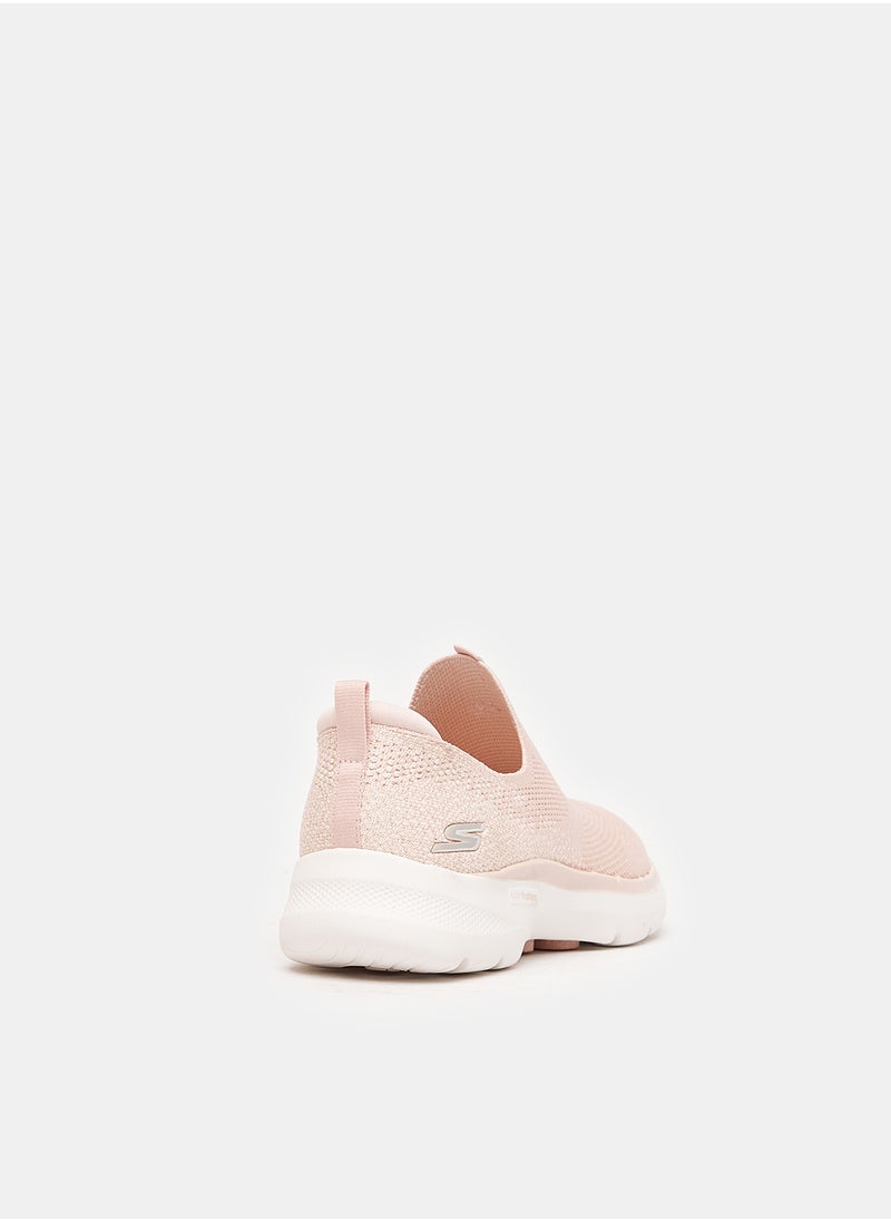 SKECHERS - SKECHERS GO WALK 6 - GLIMMERING SLIP-ON SNEAKERS FOR WOMEN IN LIGHT PINK - Image 1