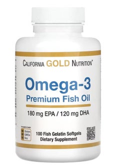 California Gold Nutrition Omega 3 With Premium Fish Oil 100 Softgels  - Image 1
