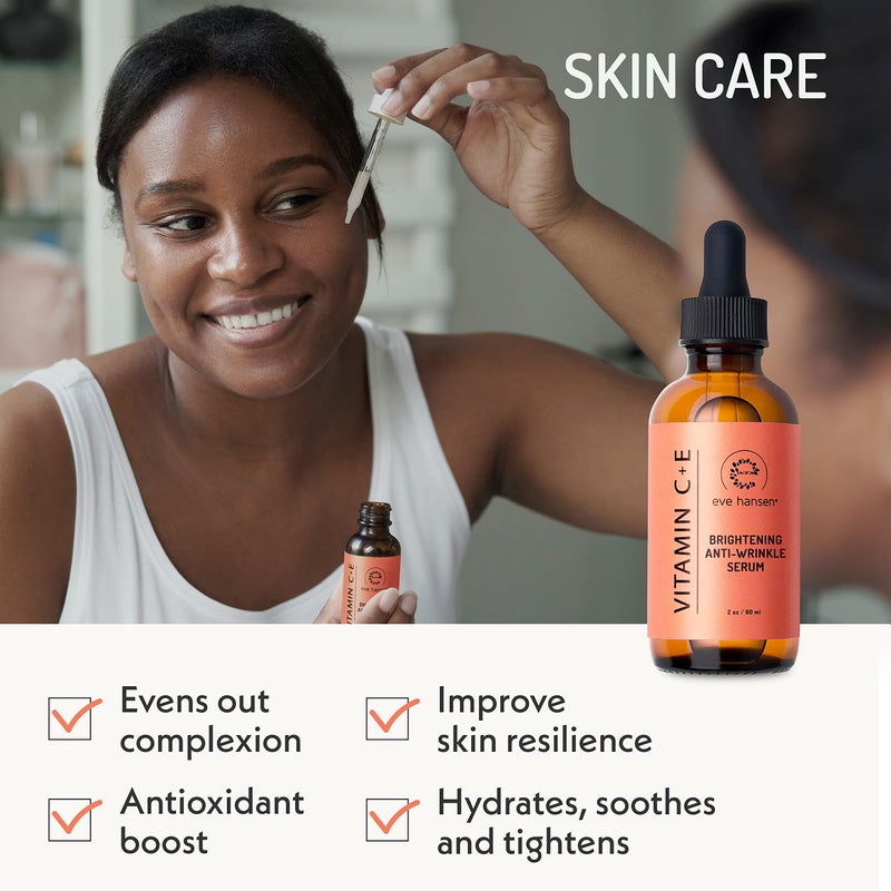 Eve Hansen Vitamin C Serum for Face - Facial Serum with Hyaluronic Acid, Vitamin E and Aloe Vera 1 oz - for softer, smoother, and more refined Skin - Image 3