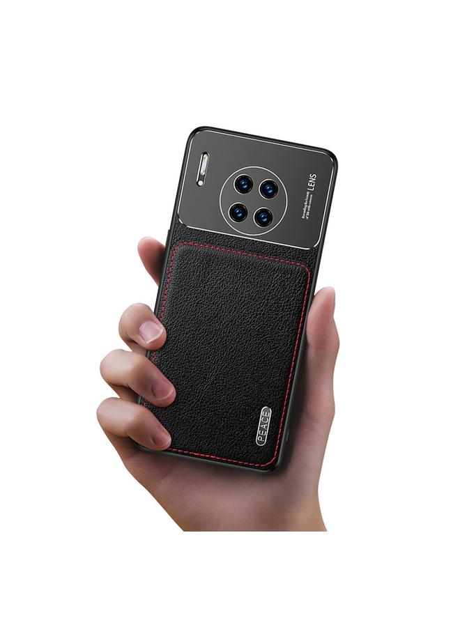 اس-توب جراب لهاتف Huawei Mate 30 مصنوع من المعدن غير اللامع + جلد واقٍ - Image 3