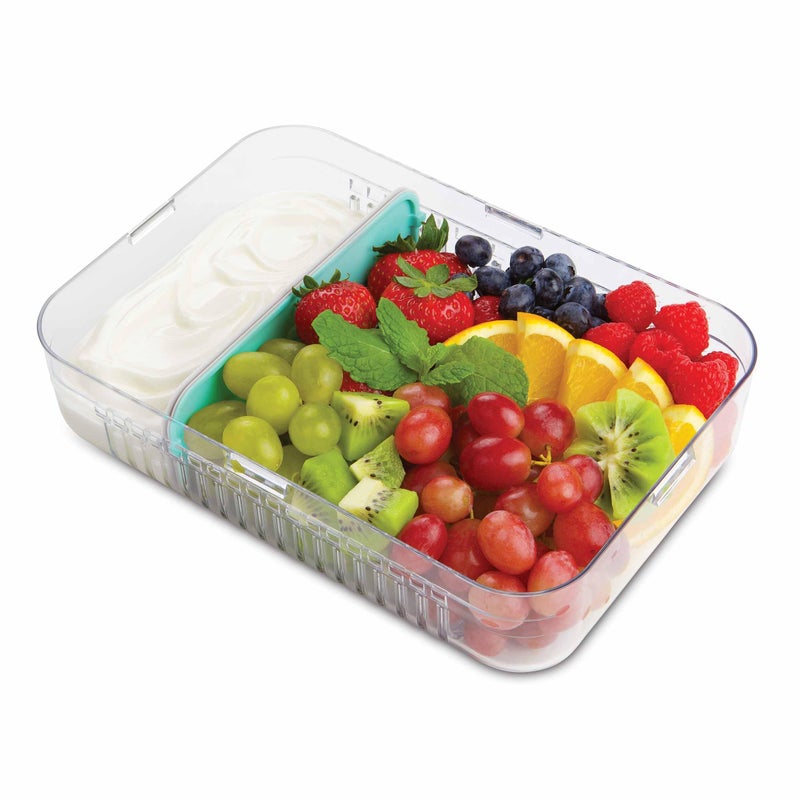 PackIt Mod Lunch Bento Food Storage Container  Mint Green  Shatterproof Crystal Clear Base  with Leak-resistant Dividers and Lid  Microwavable  Dishwasher Safe  Perfect for Meal Prep - Image 4