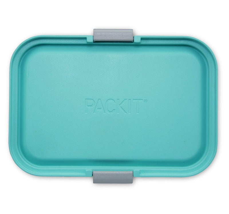 PackIt Mod Lunch Bento Food Storage Container  Mint Green  Shatterproof Crystal Clear Base  with Leak-resistant Dividers and Lid  Microwavable  Dishwasher Safe  Perfect for Meal Prep - Image 3
