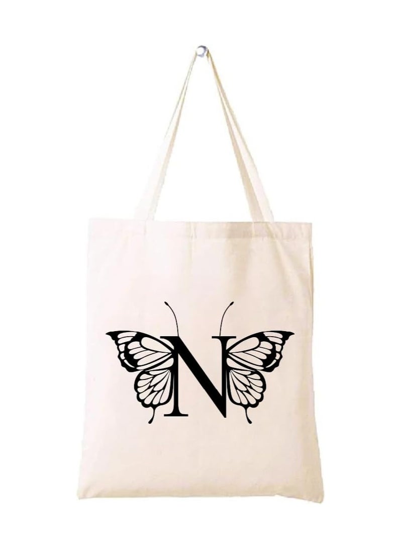 Monogrammed Cotton Tote-Ideal For Sustainable Travel-Perfect For Reusable Grocery And Travel Bag-Tote Bags For Women - Image 1