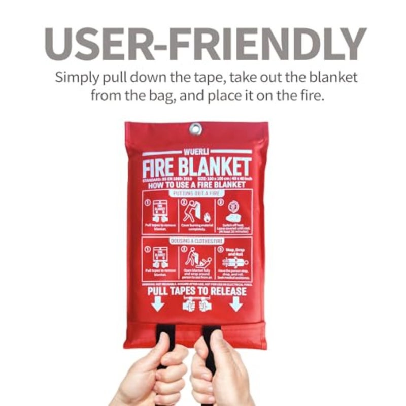 Fire Blanket for Home and Kitchen, 40 x 40, 2 Pack, Emergency Fire Blanket - Image 4