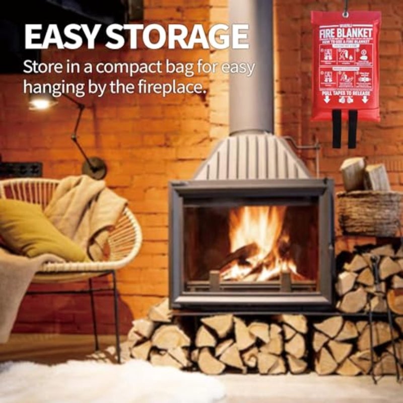 Fire Blanket for Home and Kitchen, 40 x 40, 2 Pack, Emergency Fire Blanket - Image 3