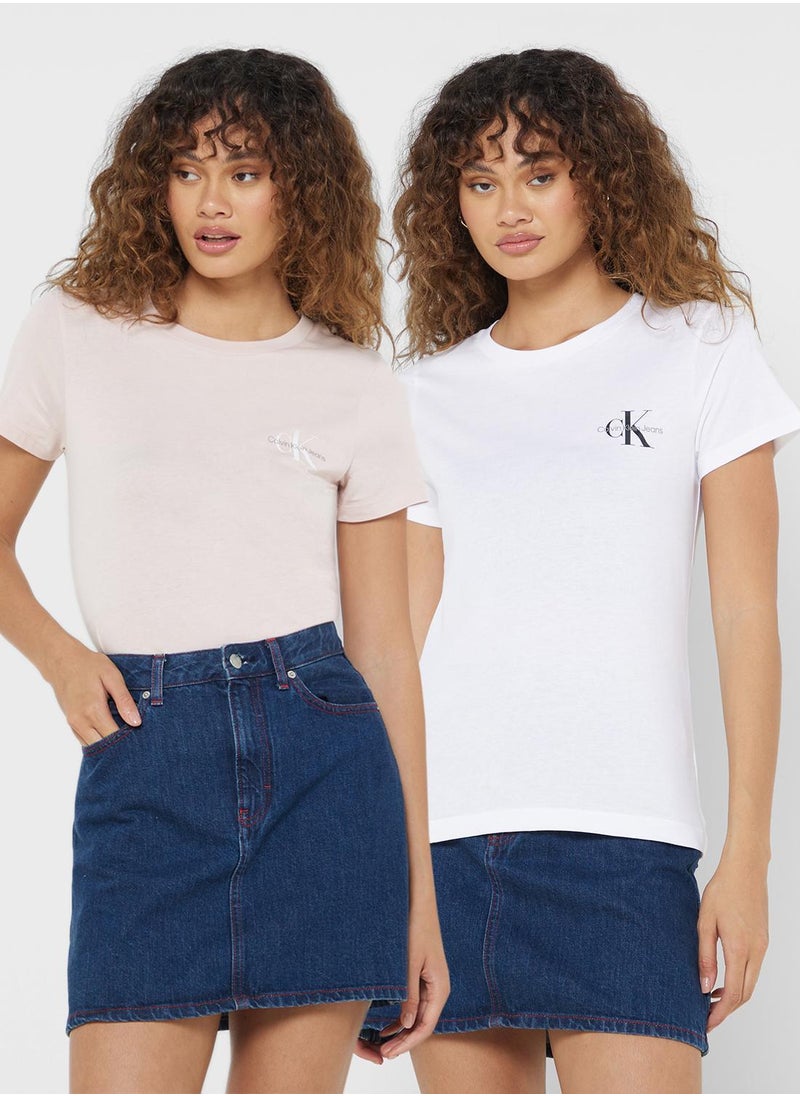 Calvin Klein Jeans 2-Pack Crew Neck Logo T-Shirt  - Image 1