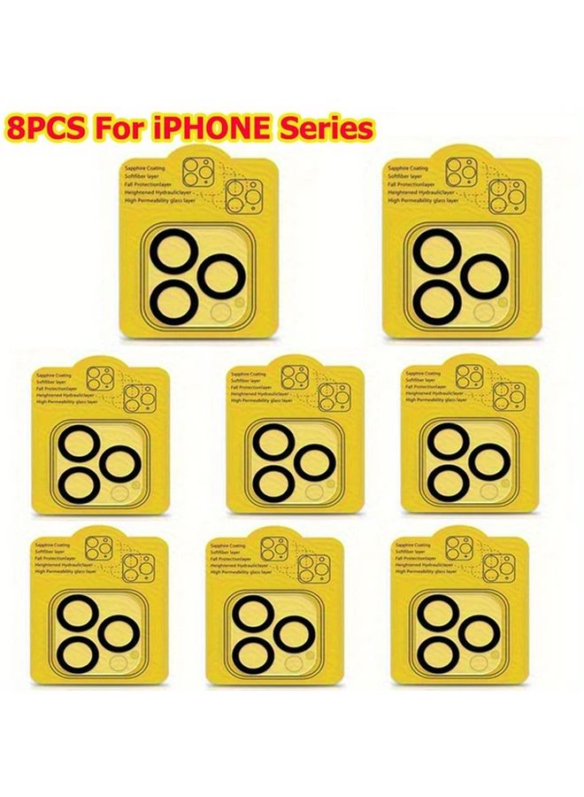 8PCS Tempered Glass Camera Lens Protector For iPhone 14 14 Plus Anti Scratch - Image 1