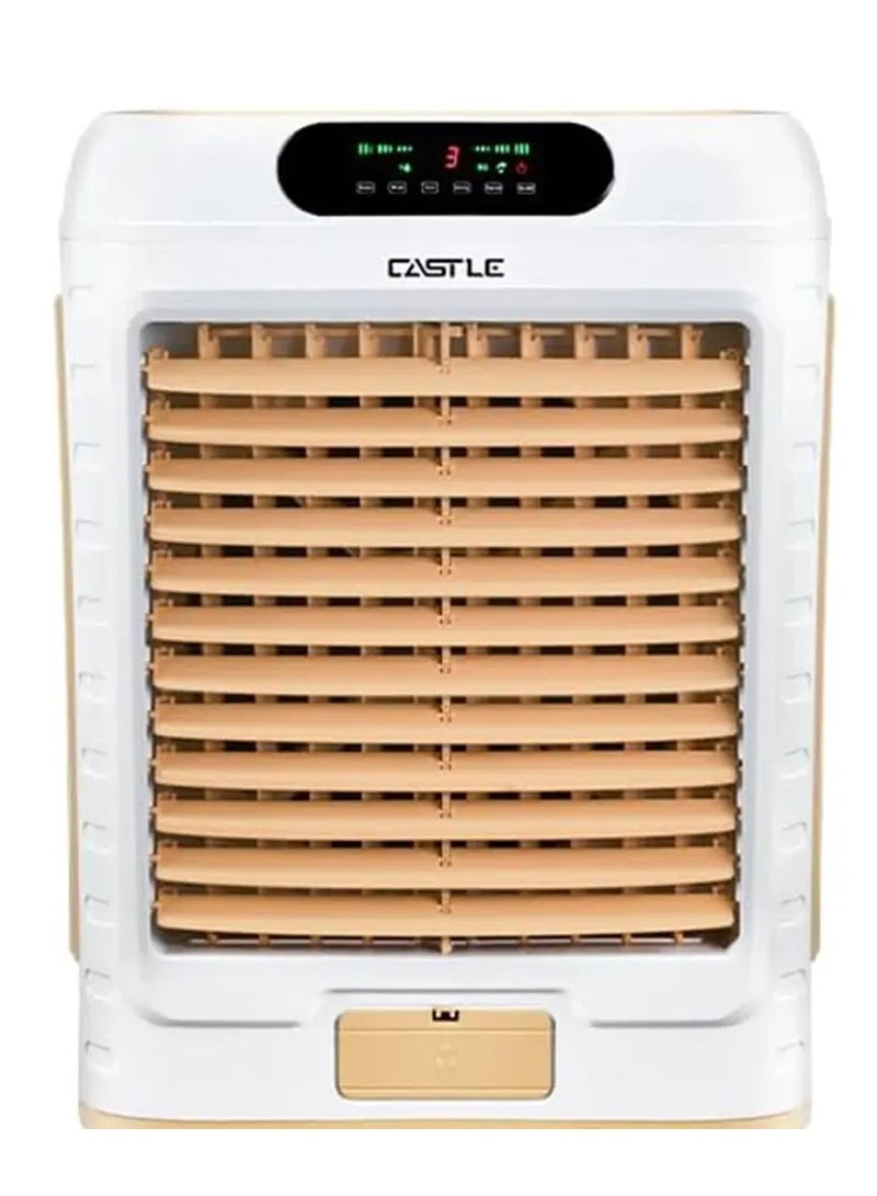Castle Air Cooler, 3 Speeds, 85 Liters, Digital Remote Control, Portable, White Beige by Castle - Image 2