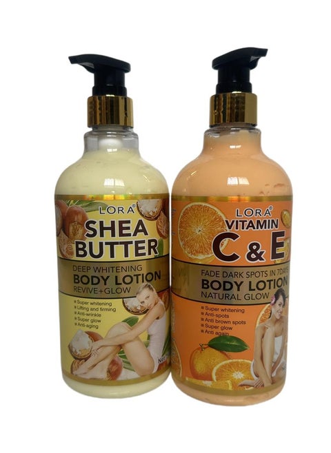 Shea Butter And Vitamin C Skin Care Set To Whiten Moisturize And Protect Your Skin From Wrinkles