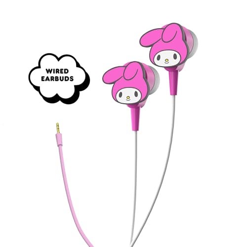 Hello Kitty 2-in-1 Wireless Bluetooth Headphones with Wired Earbuds – Foldable Over-Ear Headset with Built-in Mic, AUX Cable, Adjustable Headband, and Onboard Controls – My Melody - Image 4