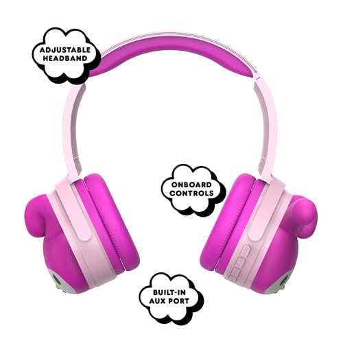 Hello Kitty 2-in-1 Wireless Bluetooth Headphones with Wired Earbuds – Foldable Over-Ear Headset with Built-in Mic, AUX Cable, Adjustable Headband, and Onboard Controls – My Melody - Image 2