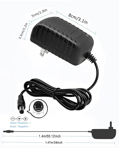MTYTOT 5V 3A DC Power Supply Adapter AC 100V~240V to DC 5Volt Power Supply 3A 15W Converter 5.5X 2.5mm Plug 5Volt 3Amp 2A 1A Power Adapter for 5V LED Lights Security Camera Security System - Image 4