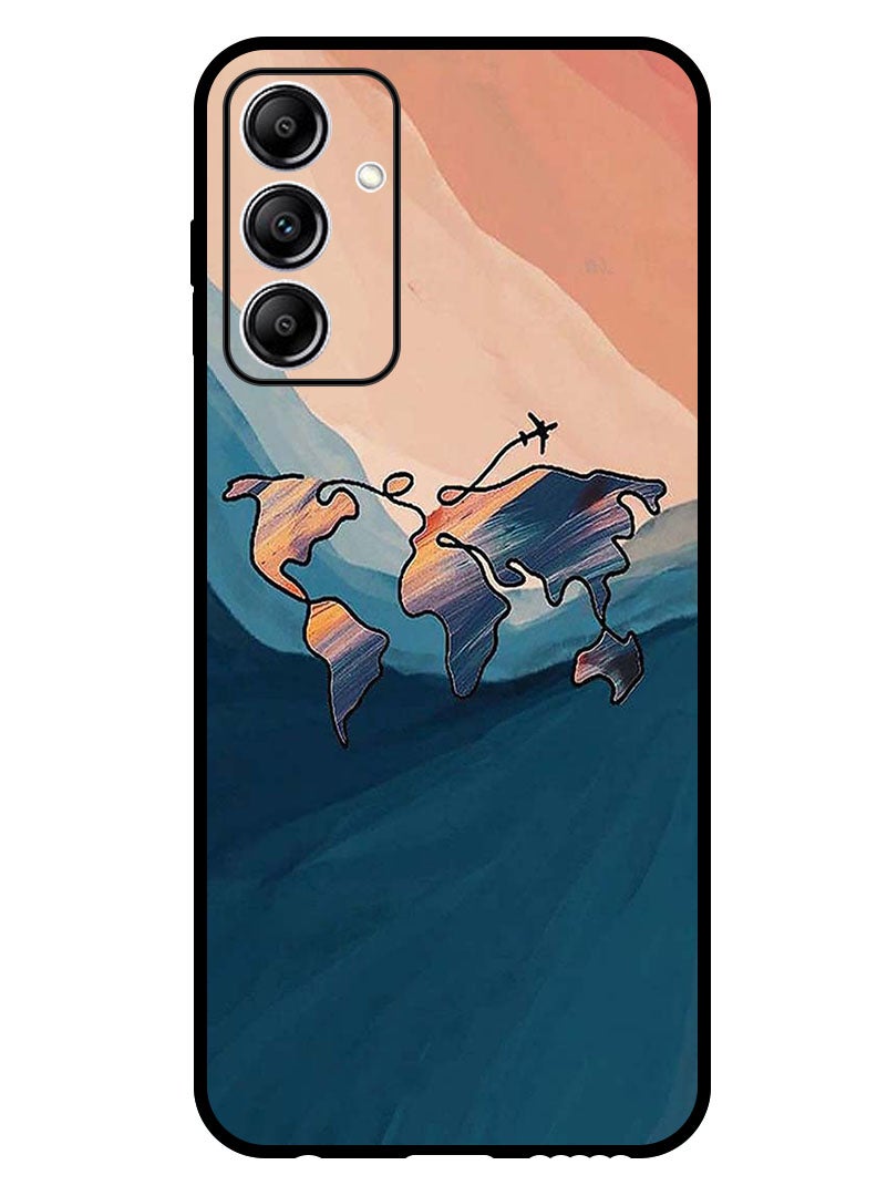 Theodor Protective Case Anti Scratch Shock Proof Bumper Cover For Samsung Galaxy A55 World Map Colored - Image 1