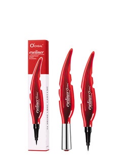 OCHEAL OCHEAL Red Feather Eyeliner Waterproof Sweatproof Smudgeproof Black Quick Dry Fine Tip Eyeliner  - Image 1