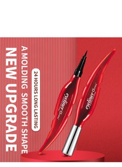 OCHEAL OCHEAL Red Feather Eyeliner Waterproof Sweatproof Smudgeproof Black Quick Dry Fine Tip Eyeliner  - Image 2