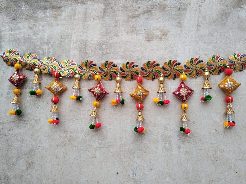 Sellplus Lohri Makar Sankranti Items 1 Pc Bandhanwar for Pooja Room Lohri Makar Sankranti Decoration Items for Home Decor Traditional Decoration Items