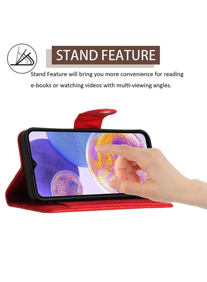 اس-توب جراب لهاتف Samsung Galaxy A53 5G جراب هاتف جلدي قلاب بملمس معيني مع حبل تعليق - Image 3