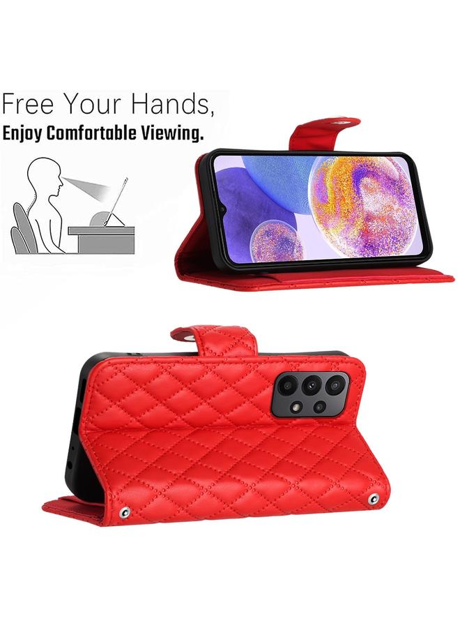 اس-توب جراب لهاتف Samsung Galaxy A53 5G جراب هاتف جلدي قلاب بملمس معيني مع حبل تعليق - Image 4