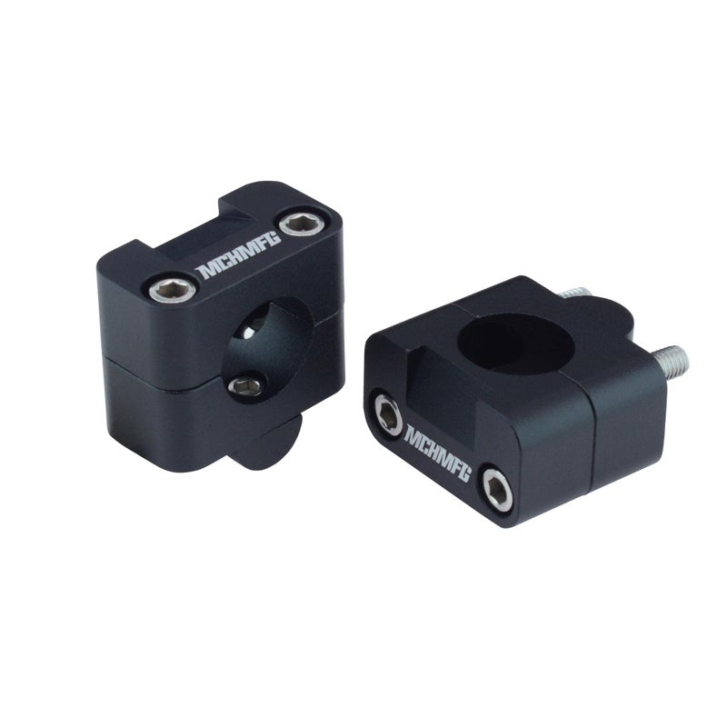 مجموعة تركيب مقبض صلب عالمي من MCHMFG للدراجات النارية والدراجات الترابية تتكيف مع تركيبات قضبان ثلاثية مثبتة صلبة من 78 إلى 118 وتضيف رافع 34