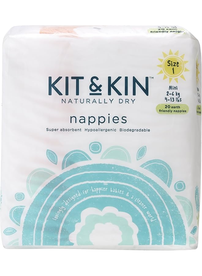 Kit & Kin Taped Baby Diapers For New Born Size 1 2 6Kg Flash Dry With Superior Leak Protection Ultimate - Image 1