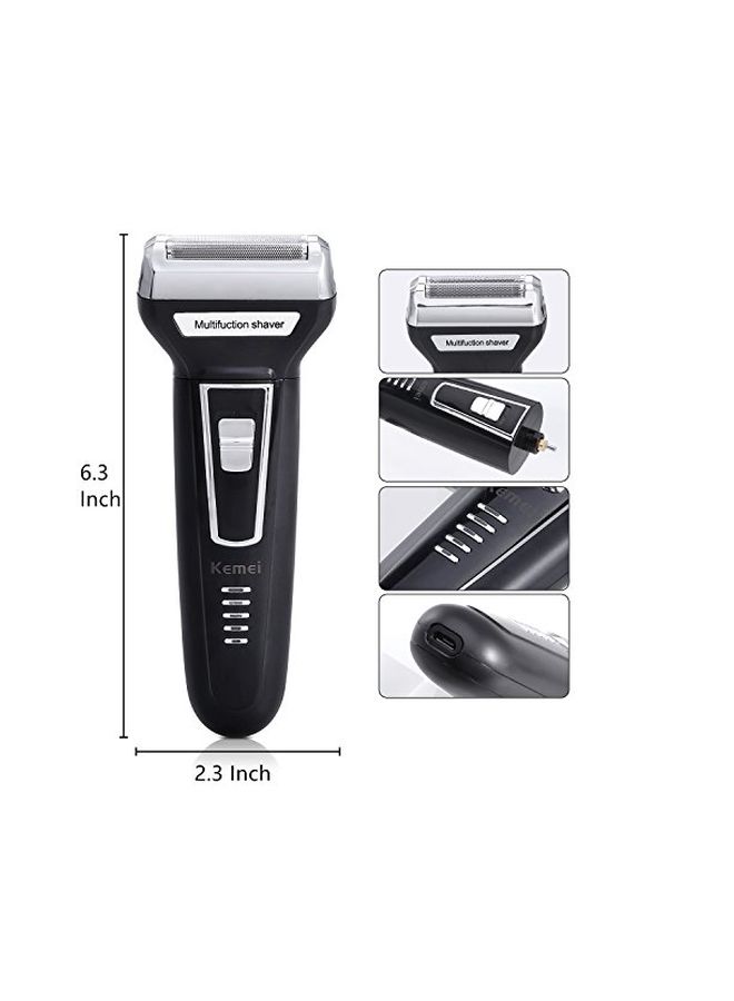Kemei KM6559 USB Rechargeable Trimmer Black/Silver - Image 5