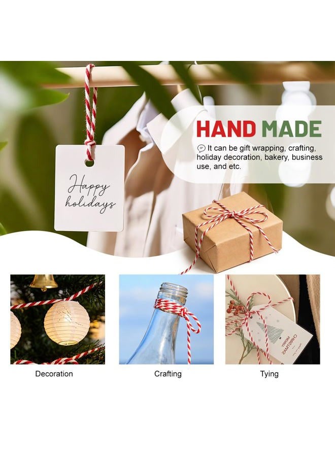 SMART&CASUAL Red and White Cotton Twine, 700 Feet Natural Bakers String for Cooking, Crafts, Gift Wrapping, Butchers, Christmas and Wedding Decor - Image 4