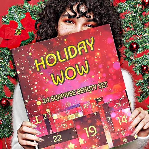 Hywestger Makeup Advent Calendar 2025 Teens Girls Christmas Countdown Calendar Makeup Gift SetXmas 24 Individually Gift Box Calendar for Women Full Make up Kit - Image 1