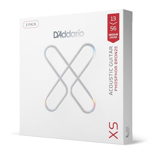 D'Addario DAddario Acoustic Guitar Strings XS Phosphor Bronze Coated XSAPB13563P Medium Gauge 1356 6String Set Pack of 3 - Image 1