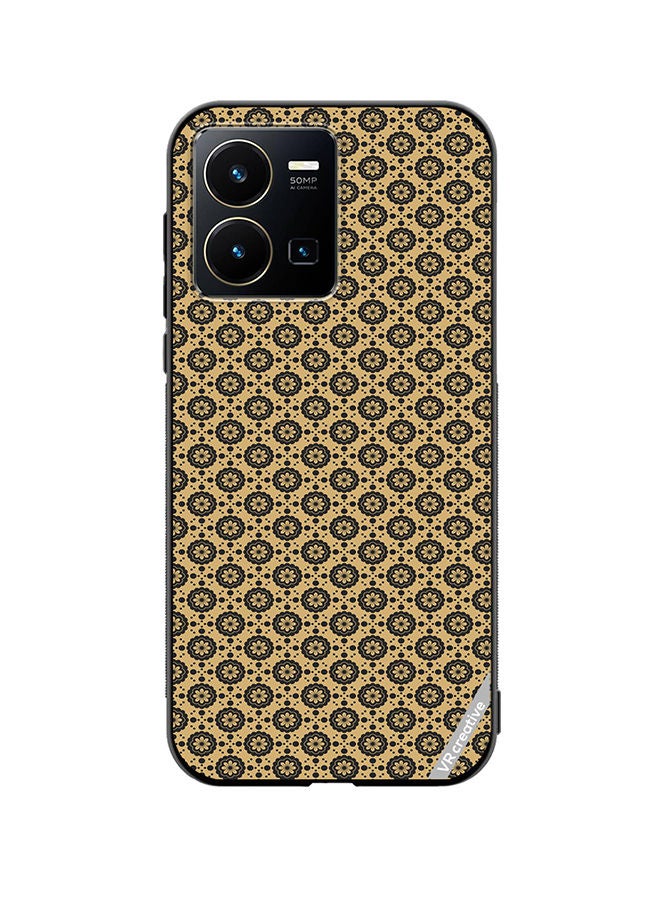 VR CREATIVE Protective Case Cover For Vivo Y35 Pattern Classical Luxury Ornament Royal Texture Design Multicolour