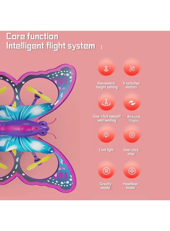 Butterfly Drone for Kids - LED Lights, Altitude Hold, Headless Mode, and 360° Flip RC Quadcopter  - Image 2