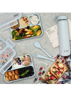 BEOLA Set of  2 Lunch Boxes for Kids Adults, Lunch Bento with Magnetic Meal Planner, Doxie Dots  - Image 5