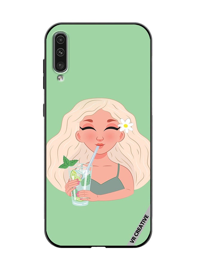 Protective Case Cover For Samsung Galaxy A50/A50s Girl Design Multicolour