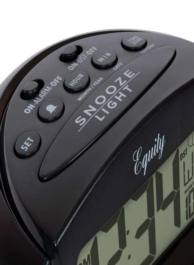 La Crosse Technology Equity by La Crosse 31022 Insta-Set LCD Alarm Clock, Black - Image 3