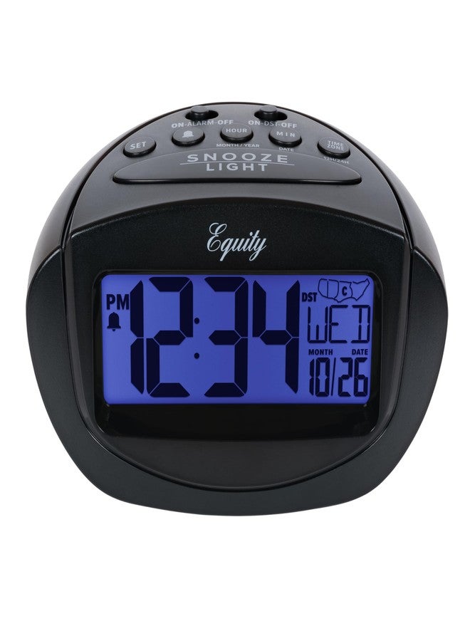 La Crosse Technology Equity by La Crosse 31022 Insta-Set LCD Alarm Clock, Black - Image 2