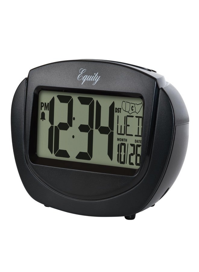 La Crosse Technology Equity by La Crosse 31022 Insta-Set LCD Alarm Clock, Black - Image 1
