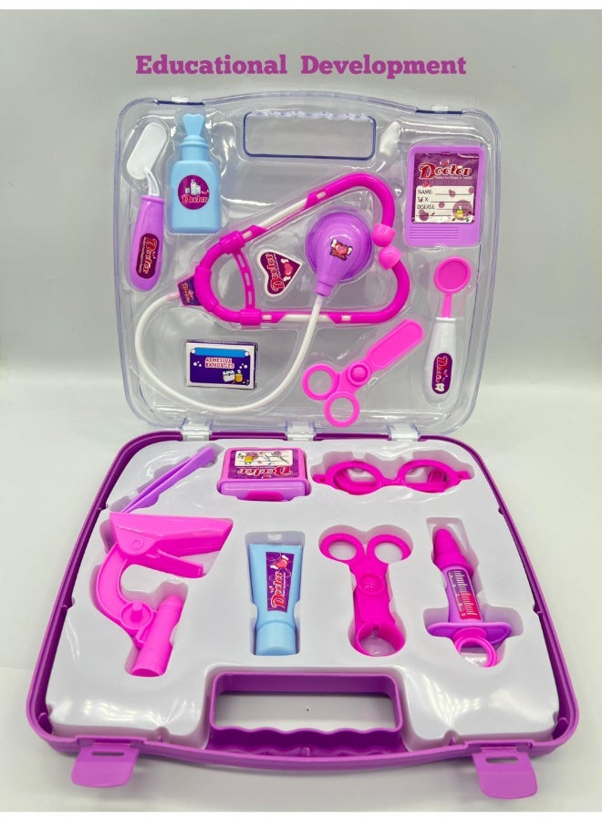 حديقة الألعاب مجموعة ملابس لعب دور الطبيب للأطفال - مجموعة طبية مكونة من 13 قطعة للعب التظاهري | زي تعليمي للبنين والبنات - Image 2