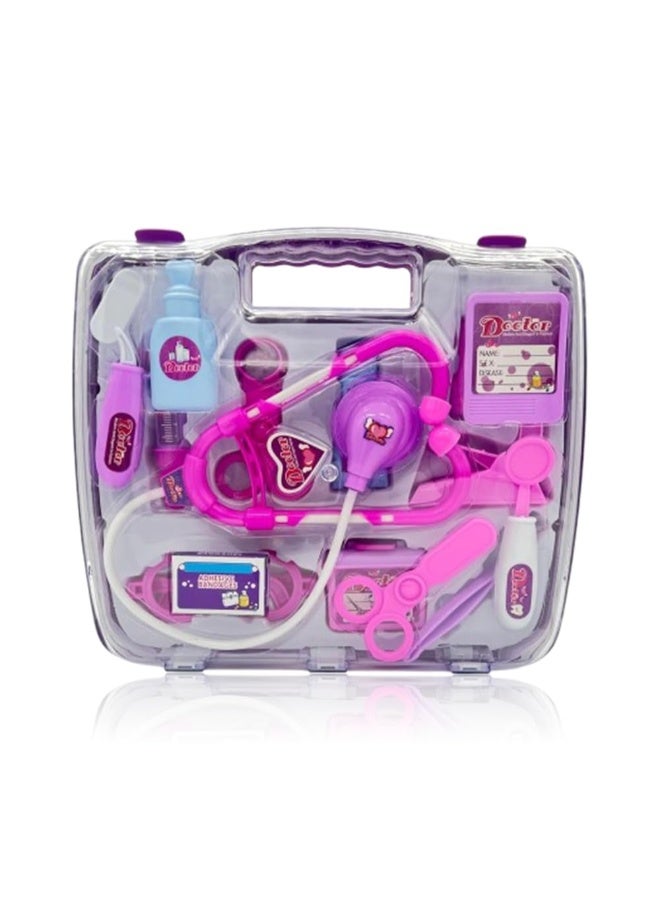 حديقة الألعاب مجموعة ملابس لعب دور الطبيب للأطفال - مجموعة طبية مكونة من 13 قطعة للعب التظاهري | زي تعليمي للبنين والبنات - Image 1