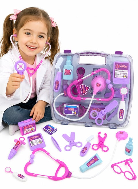Kids Doctor Role Play Dress Up Set – 13 Piece Medical Kit for Pretend Play | Educational Costume for Boys & Girls