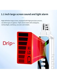 SYOSI Portable Gas Leak Detector with Audible Alarm, 50-1000 PPM Range, Detects Methane, Propane, Ethane, Natural Gas, Lo/Hi Mode, LCD Screen, for Home, Industrial Use, Battery Included, Black  - Image 5