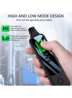 SYOSI Portable Gas Leak Detector with Audible Alarm, 50-1000 PPM Range, Detects Methane, Propane, Ethane, Natural Gas, Lo/Hi Mode, LCD Screen, for Home, Industrial Use, Battery Included, Black  - Image 3