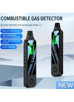 SYOSI Portable Gas Leak Detector with Audible Alarm, 50-1000 PPM Range, Detects Methane, Propane, Ethane, Natural Gas, Lo/Hi Mode, LCD Screen, for Home, Industrial Use, Battery Included, Black  - Image 2