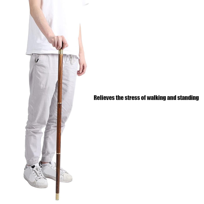 cheekyglo Folding Walking Cane, Hiking Walking Sticks 3 Sections Wooden Walking Cane Hand Walking Stick Mountaineering Crutches Outdoor For Men Walking Stick With Carrying Bag For Men for Elderly - Image 4