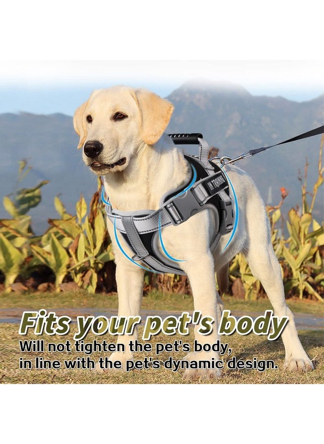 REHTRAD - Dog Harness, Adjustable Dog Body Belt For Large Dogs With Copybook Dog Vest (Xl, Black, Pack Of 1),330 Gram - Image 1